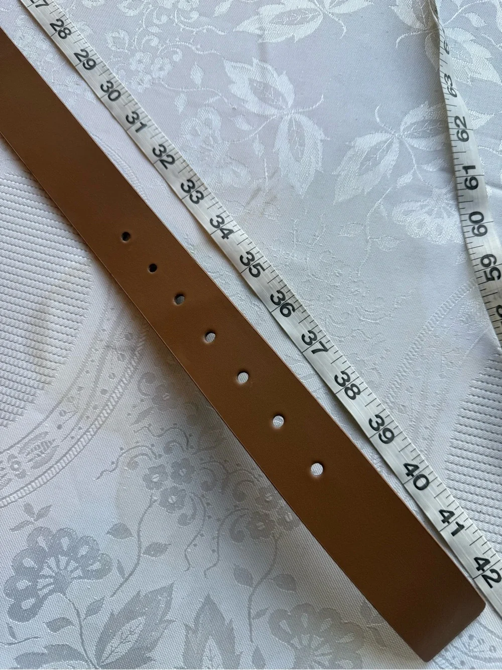 MICHAEL Michael Kors Hamilton Brown/Camel Leather Belt Gold-Tone Signature Buckl